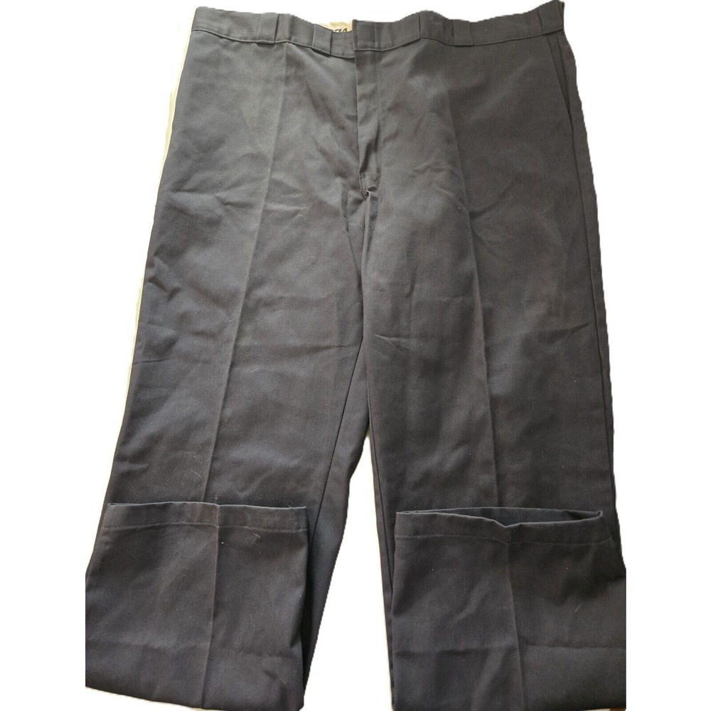 Dickies Work‎ Pant Mens 46x32 Navy 874 Original Fit Poly Cotton Twill Straight